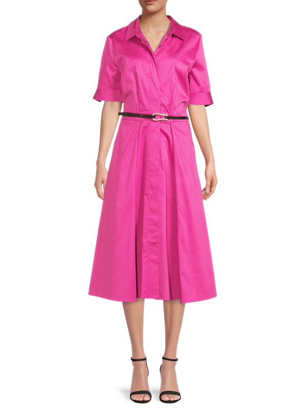 Donna Karan New York Belted Midi Shirtdress